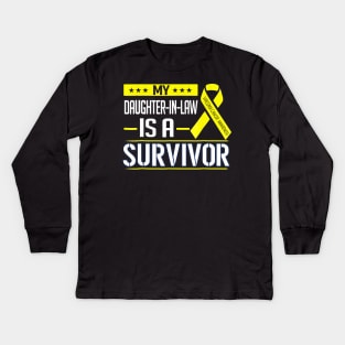 My Daughter In Law Sarcoma Cancer Awareness Kids Long Sleeve T-Shirt